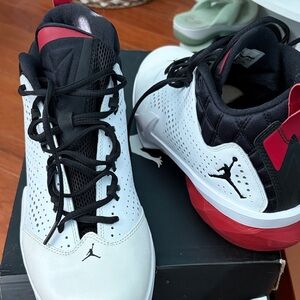 Jordan Sneakers Black White Red
